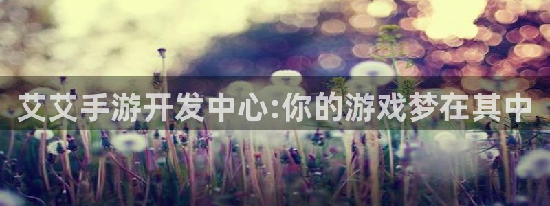 大神网pc28：艾艾手游开发中心:你的游戏梦在其中